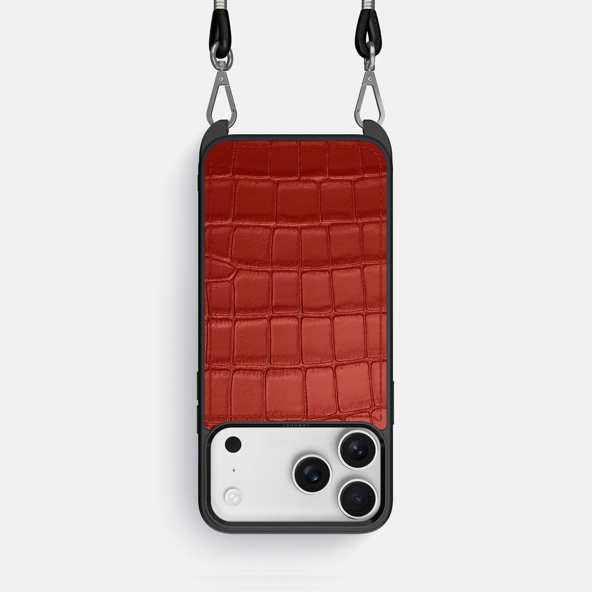 Crossbody Sport Case For iPhone 17 Pro In Alligator -1 | Red