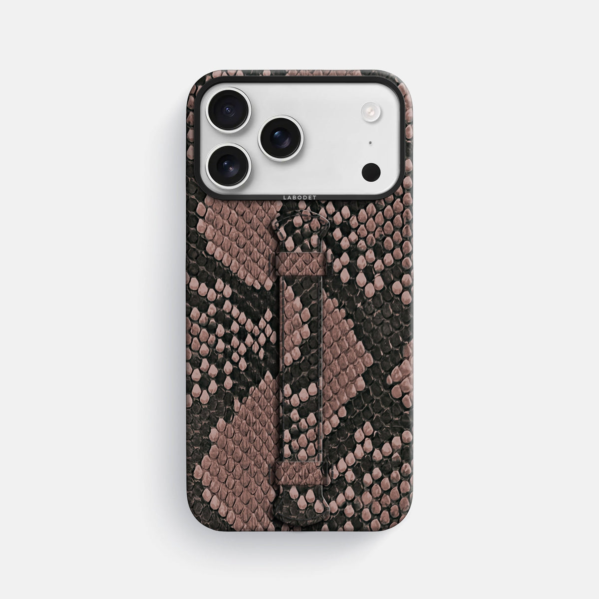 Center Handle For iPhone 18 Pro Max In Deluxe Python -1 | Mahogany-Brown-Black
