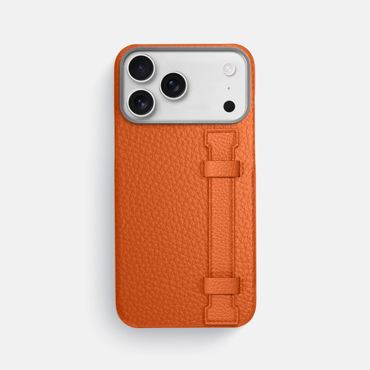 Handle Case For iPhone 18 Pro Max In Calf -1 | Orange-Steel