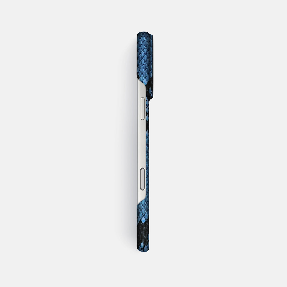 Classic Case For iPhone 17 Pro Max In Deluxe Python -3 | Blue-Jeans-Black