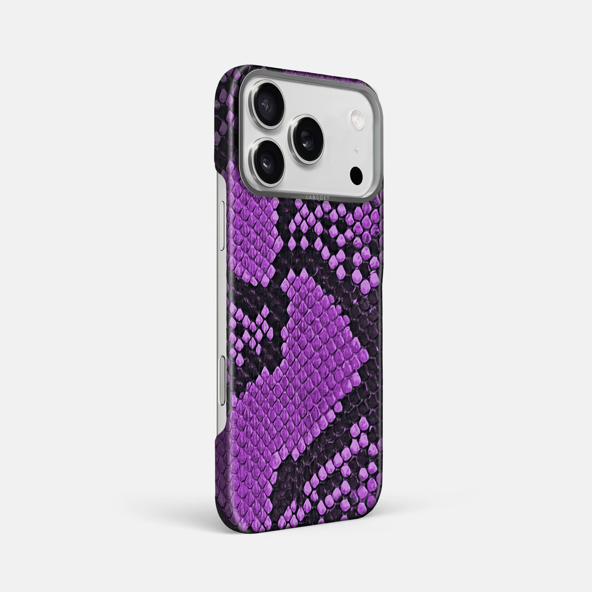 Classic Case For iPhone 17 Pro Max In Deluxe Python -2 | Purple-Steel