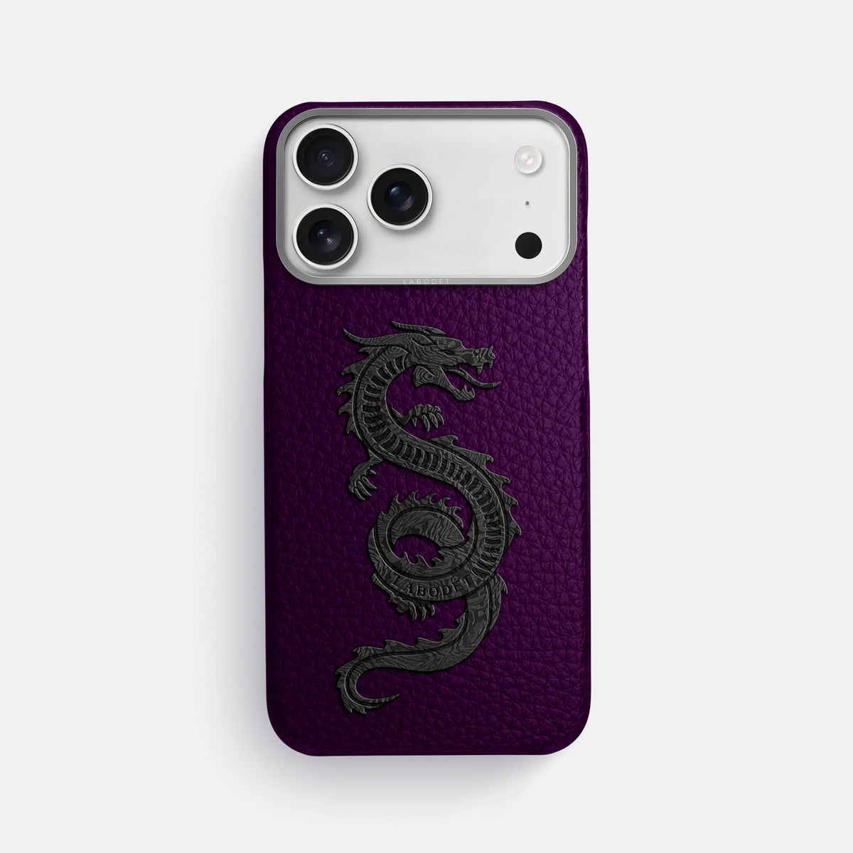 Classic Case With Carbon Dragon For iPhone 18 Pro Max In Calf -1 | Violet-Steel