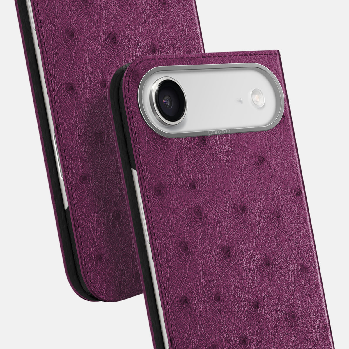 Folio Case For iPhone 17 Air In Ostrich -5 | Purple-Steel