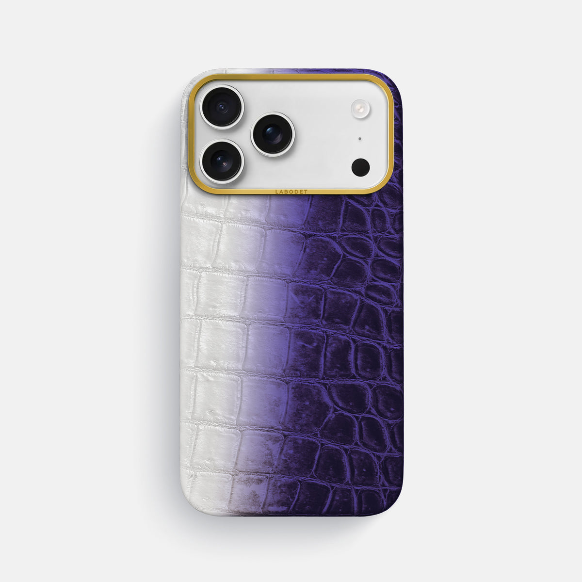 Classic Case For iPhone 17 Pro Max In Himalayan Crocodile -1 | Purple-Gold