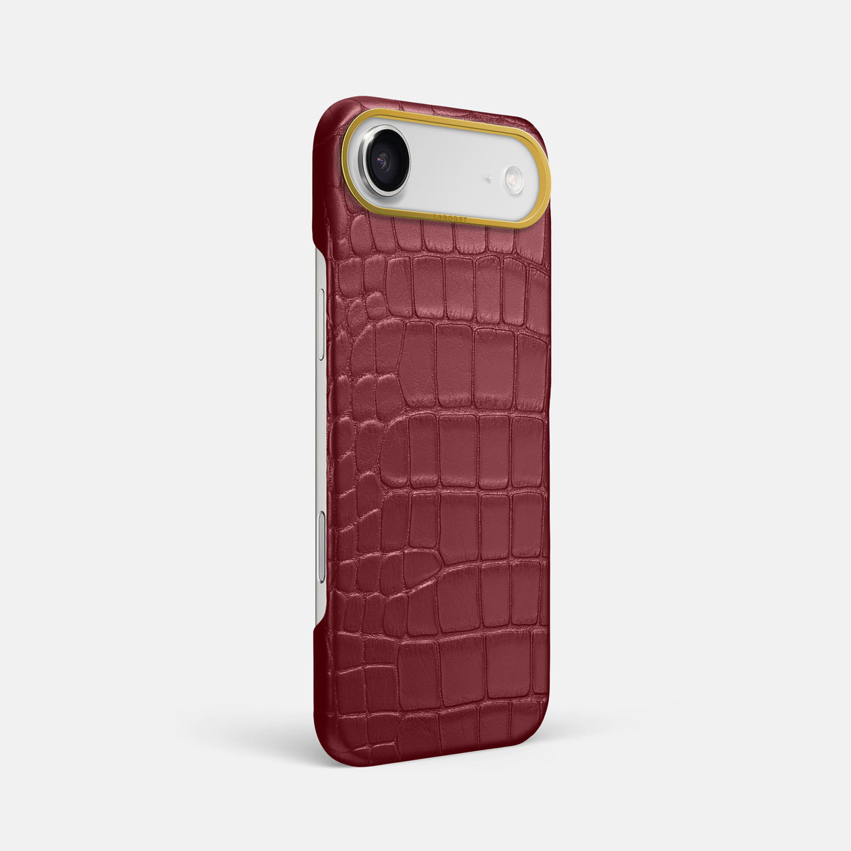 Classic Case For iPhone 17 Air In Alligator -2 | Burgundy-Gold