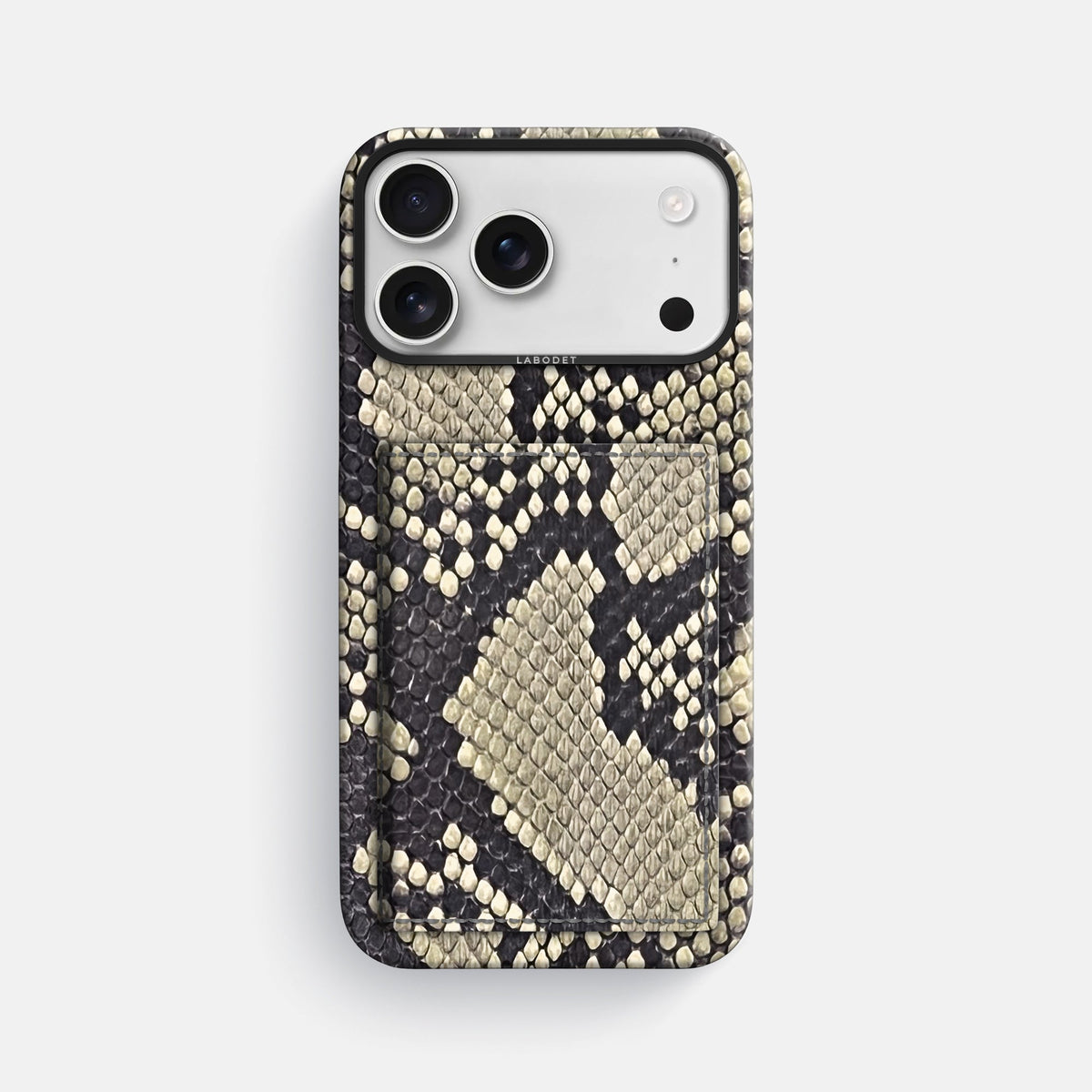 Bi-Fold Case For iPhone 18 Pro Max In Deluxe Python -1 | Savannah-Black