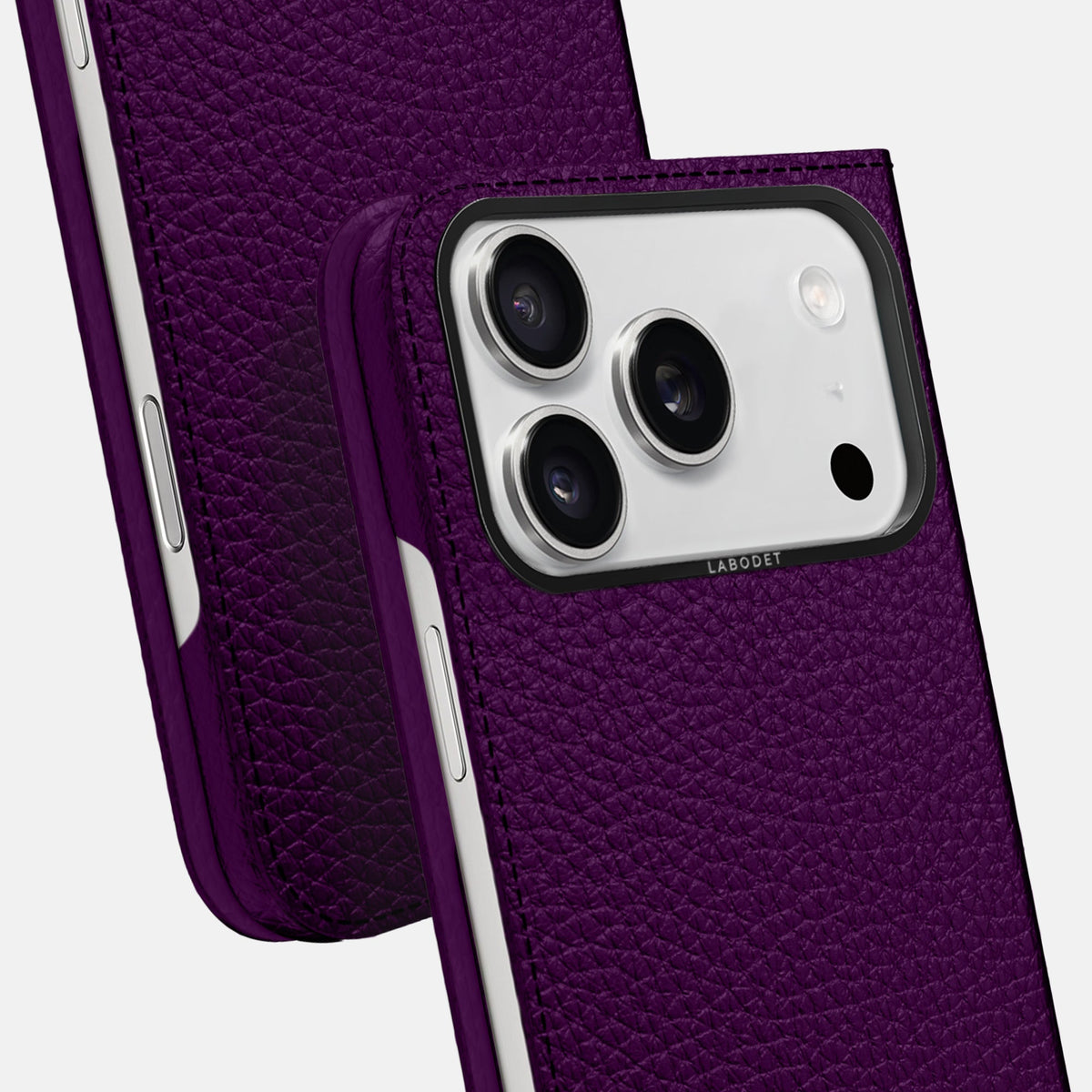 Folio Case For iPhone 18 Pro In Calf -5 | Violet-Black