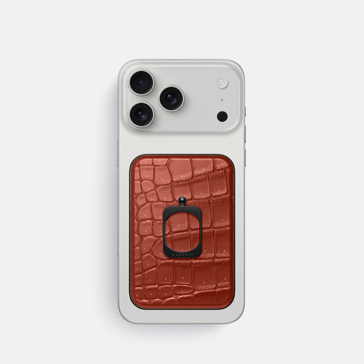 MagSafe Ring For iPhone 17 Pro In Porosus Crocodile -2 | Mahogany-Brown-Black