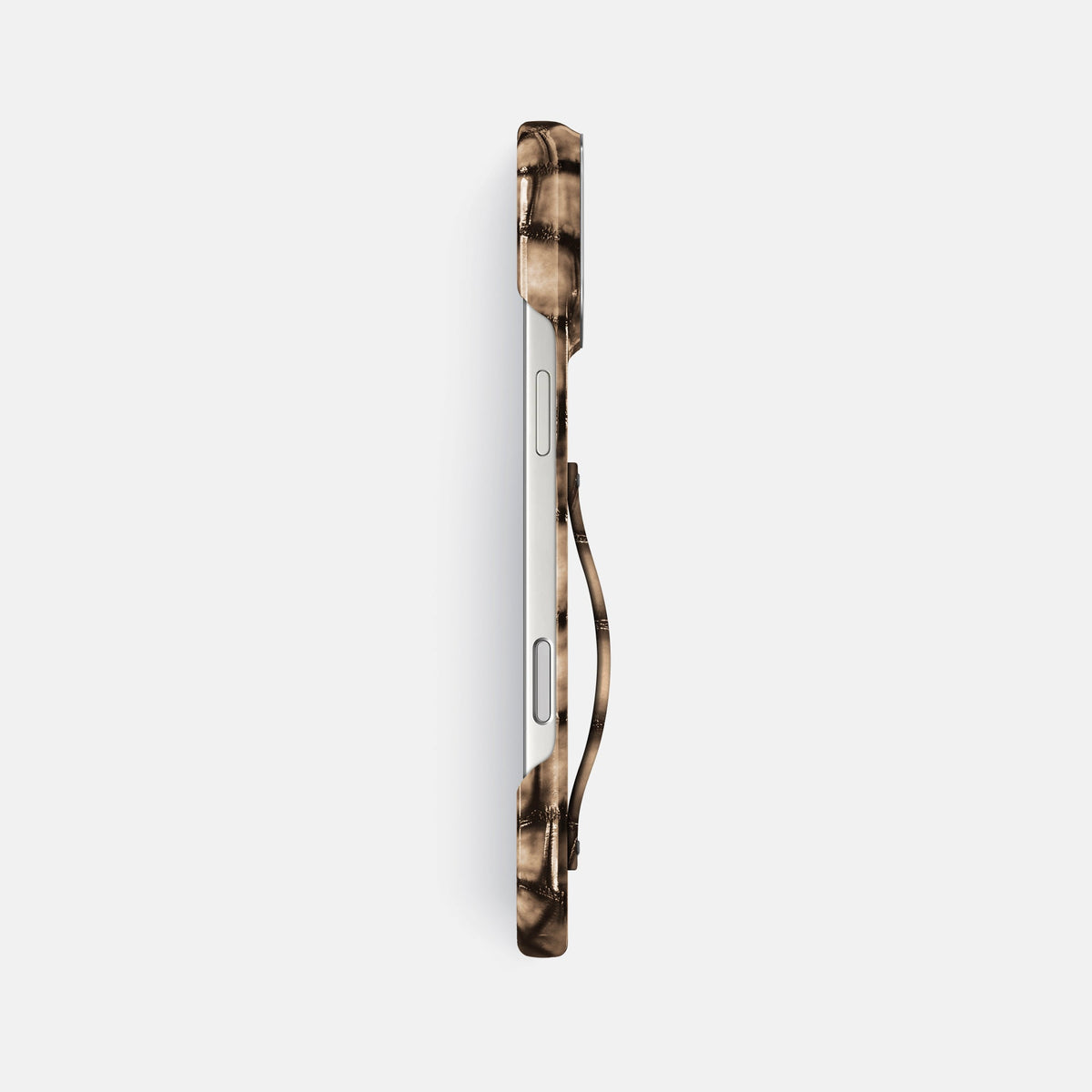 Finger Case For iPhone 18 Pro Max In Patina Alligator -3 | Etoupe-Steel
