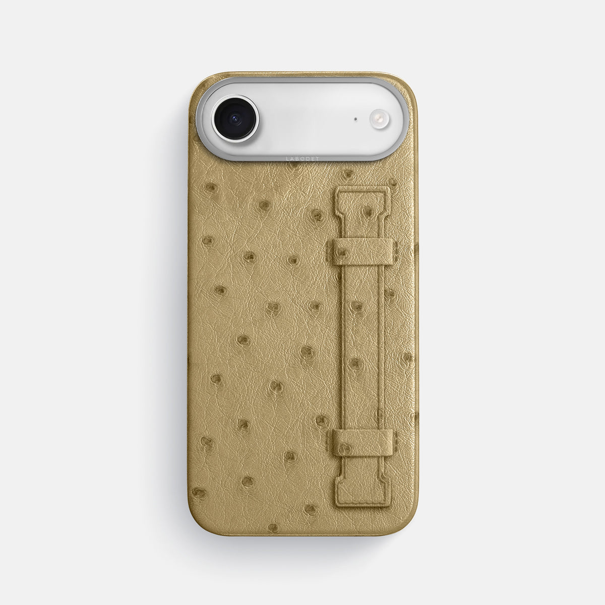 Handle Case For iPhone 17 Air In Ostrich -1 | Desert-Sand-Steel