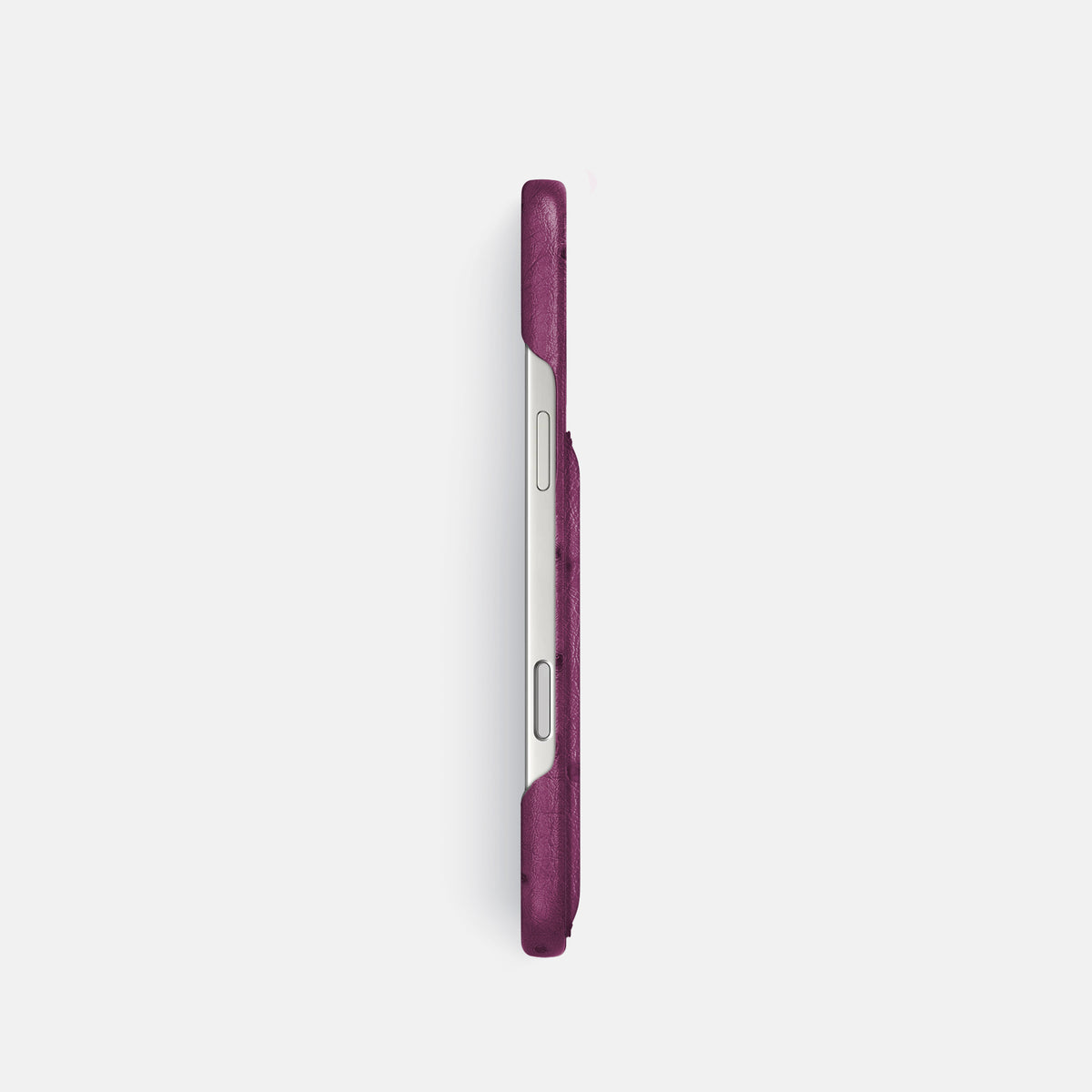 Slim Card Case For iPhone 17 Pro In Ostrich -3 | Purple