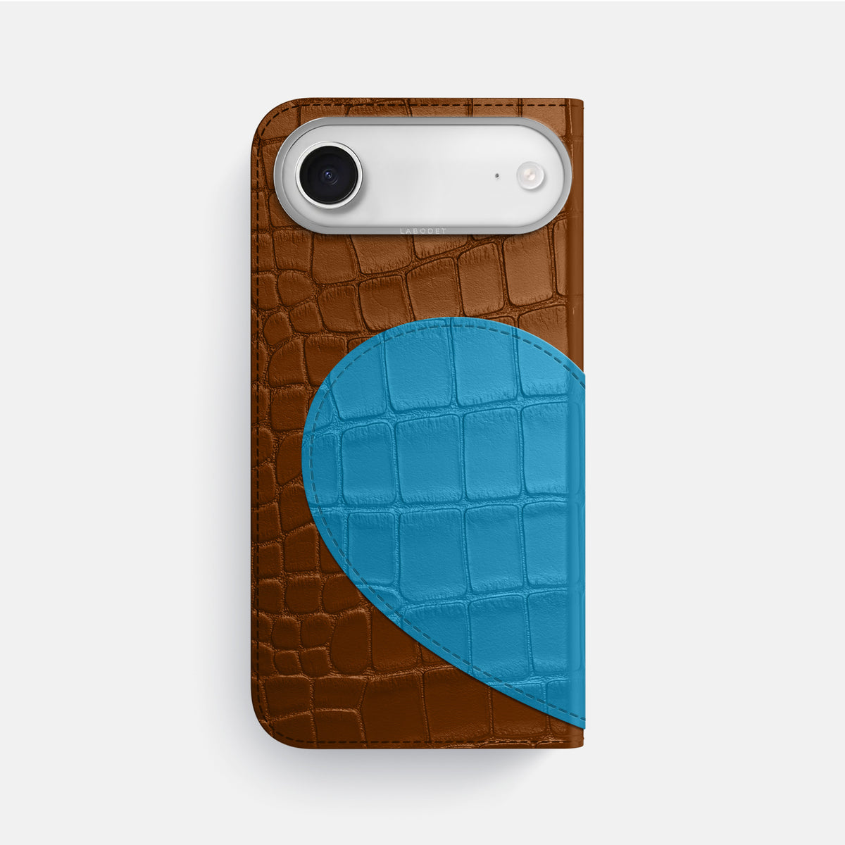 Folio Case With Heart For iPhone 17 Air In Alligator -3 | Honey-Steel