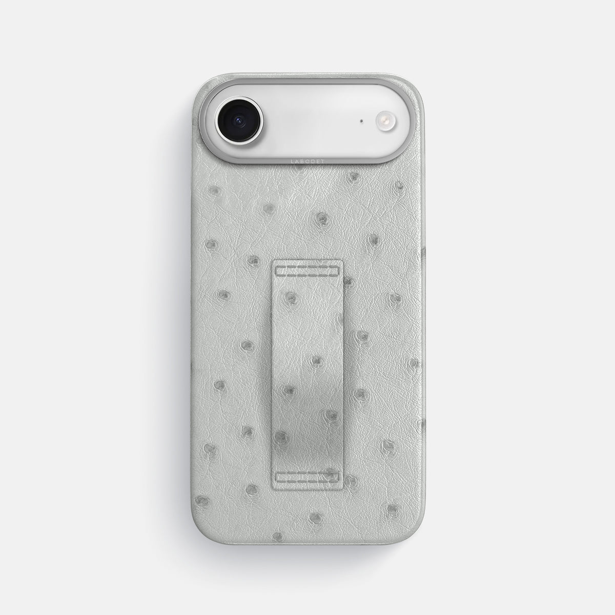 Finger Case For iPhone 17 Air In Ostrich -1 | White-Steel