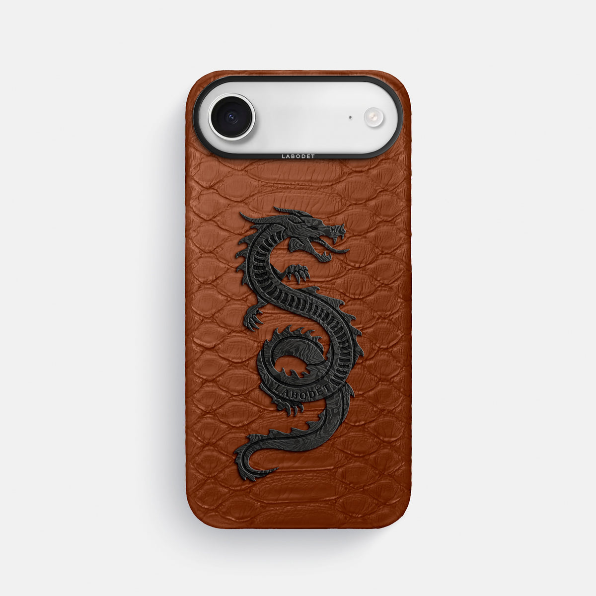 Classic Case With Carbon Dragon For iPhone 17 Air In Python -1 | Medium-Brown-Black