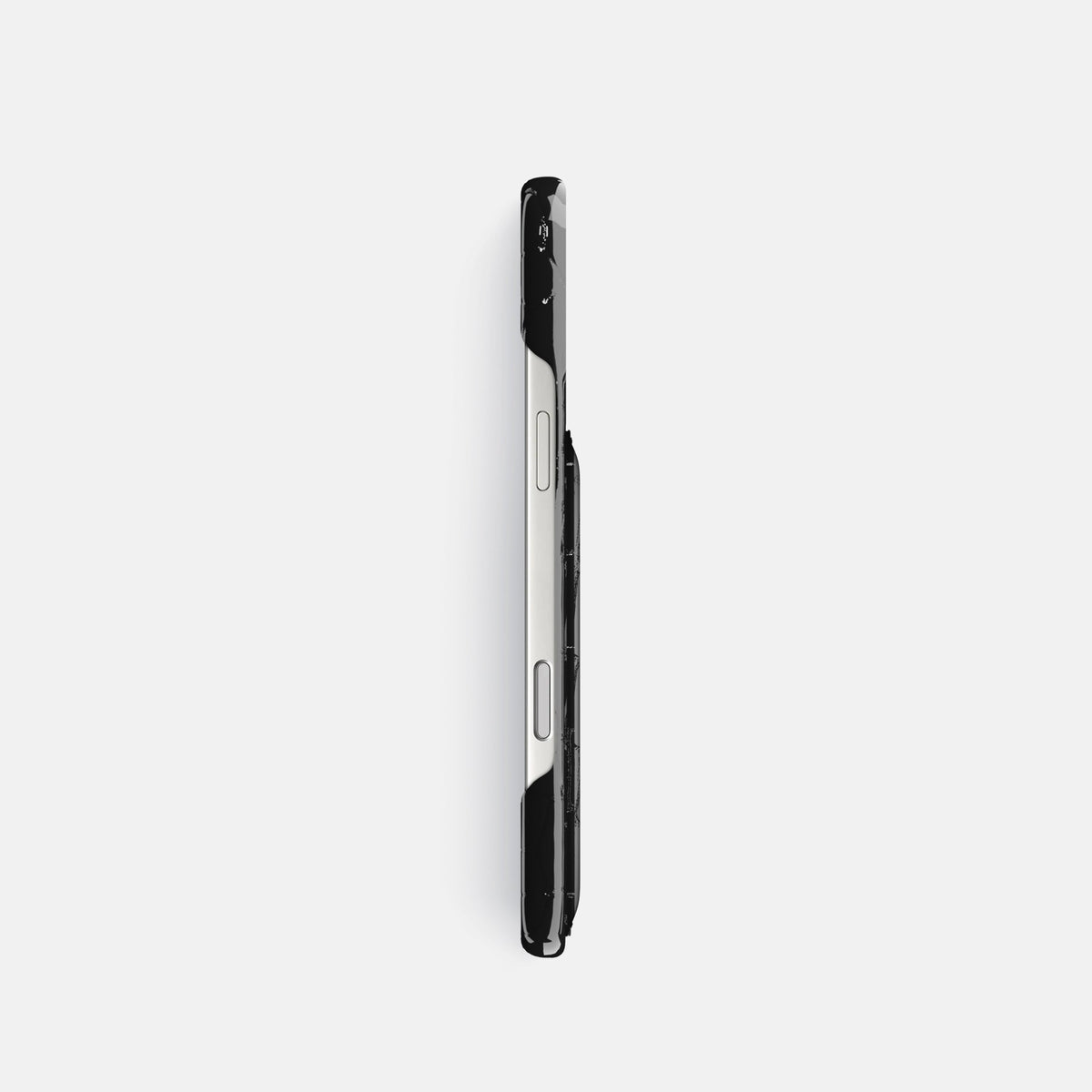 Slim Card Case For iPhone 18 Pro In Shiny Alligator -3 | Black