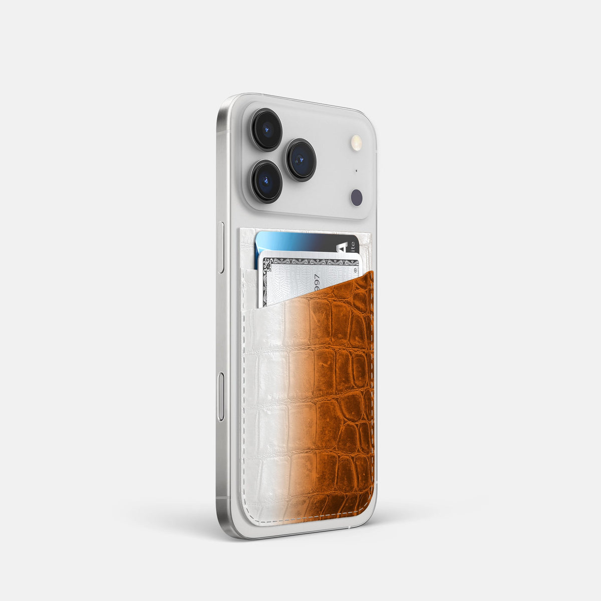 MagSafe Wallet For iPhone 18 Pro In Himalayan Crocodile -2 | Orange