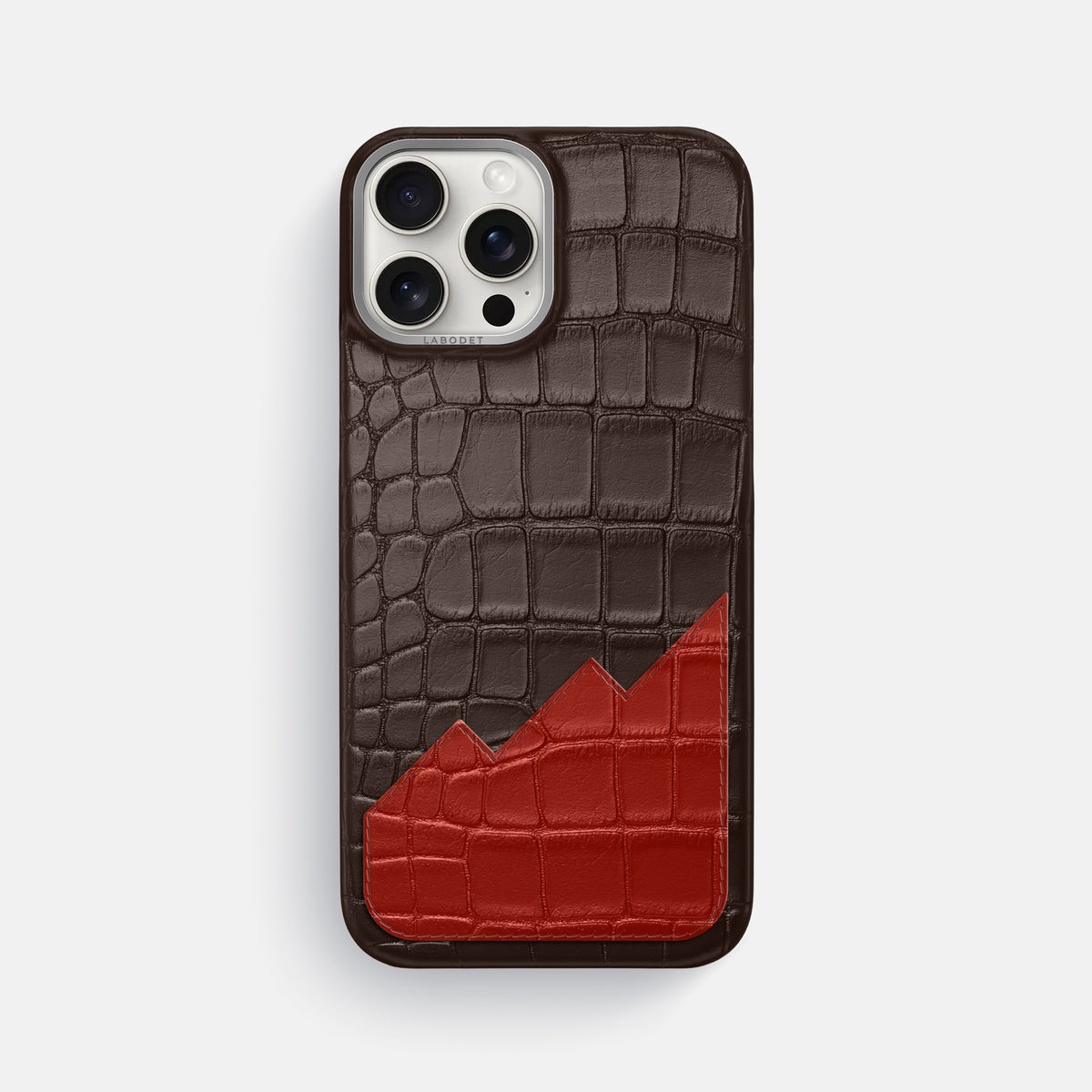 Classic Case With UpOnly For iPhone 16 Pro Max In Alligator -1 | Dark-Brown-Steel