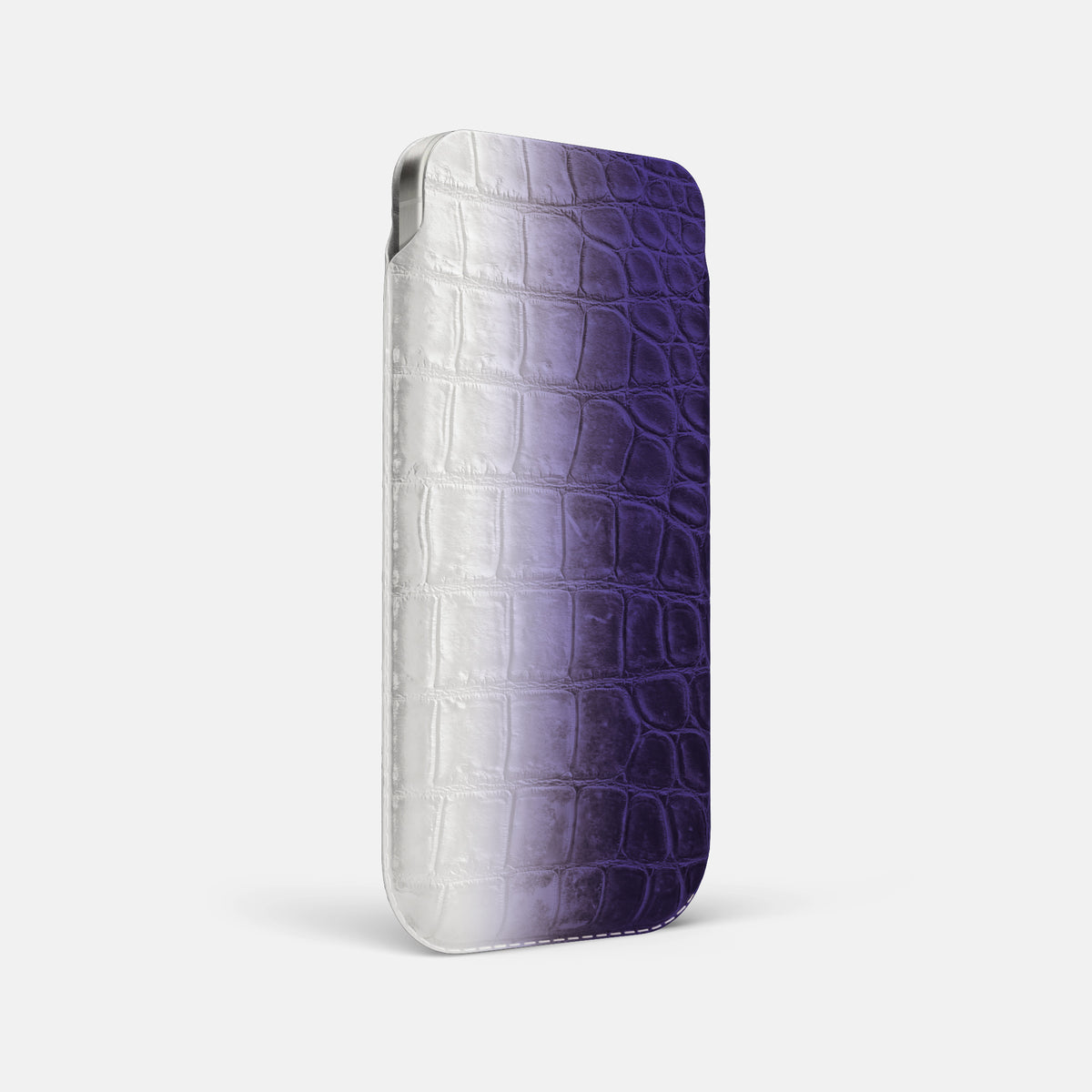 Pouch Case For iPhone 17 Pro Max In Himalayan Crocodile -2 | Purple