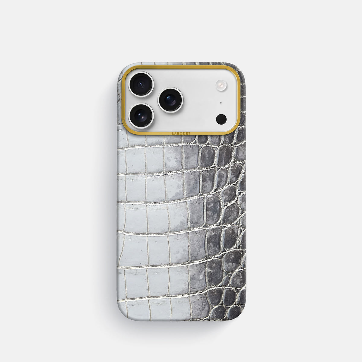 Classic Case For iPhone 17 Pro In Himalayan Crocodile -1 | Silver-Gold