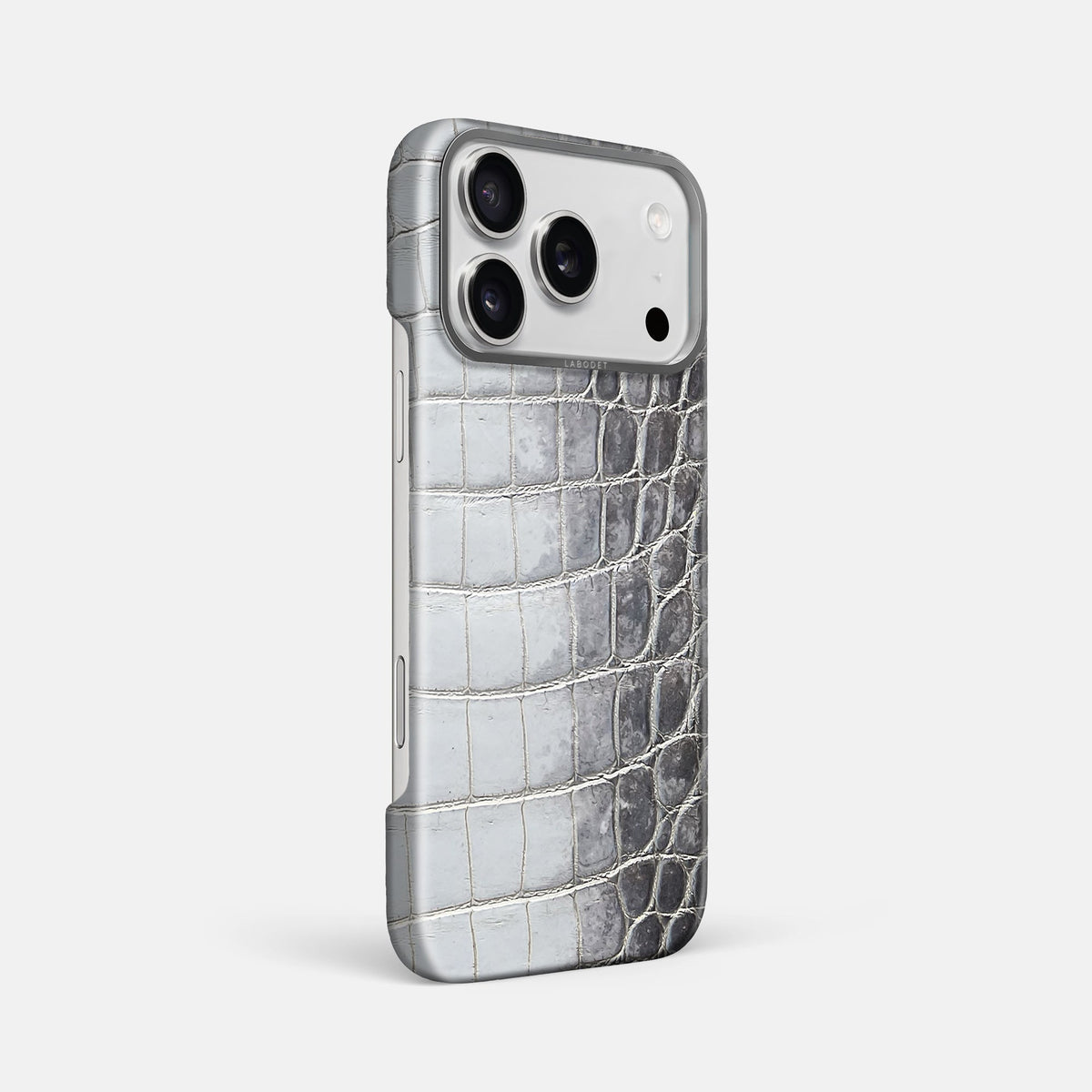Classic Case For iPhone 18 Pro Max In Himalayan Crocodile -2 | Silver-Steel