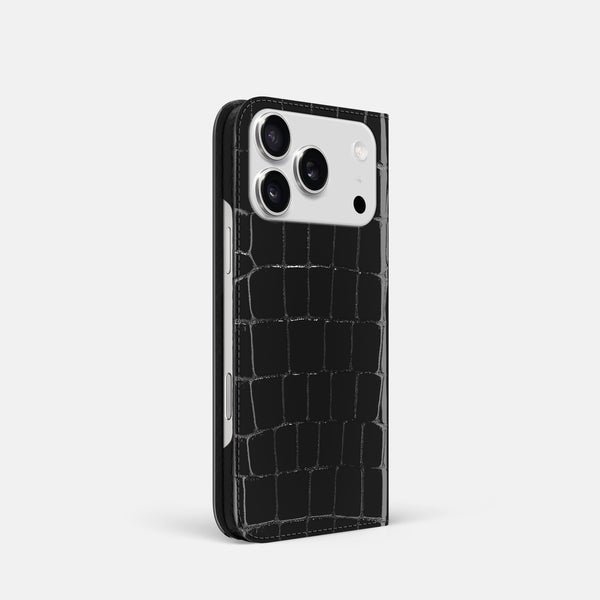 Folio Slim Case For iPhone 17 Pro In Shiny Alligator