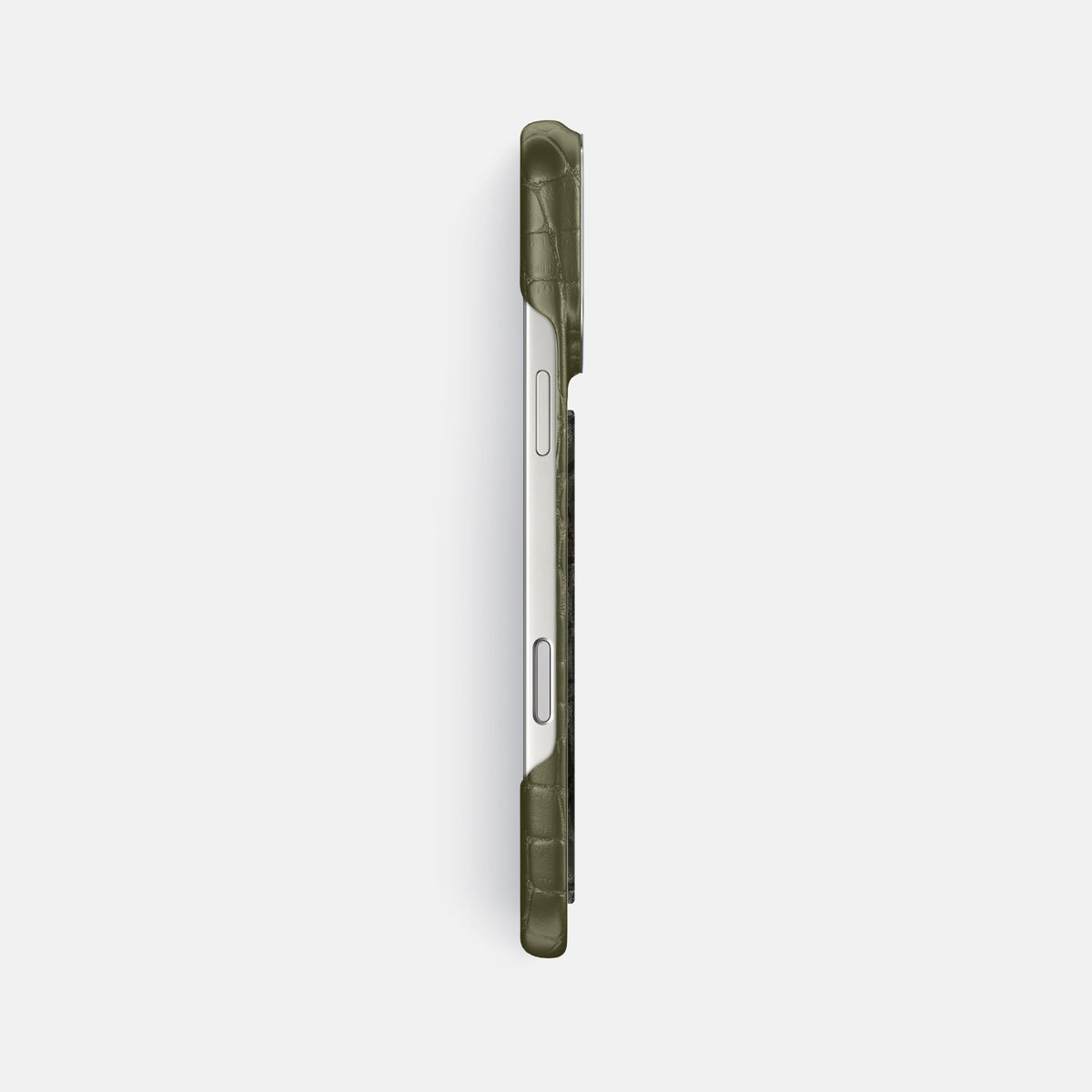 Classic Case With Carbon Dragon For iPhone 17 Pro Max In Alligator -3 | Kaki-Green-Steel
