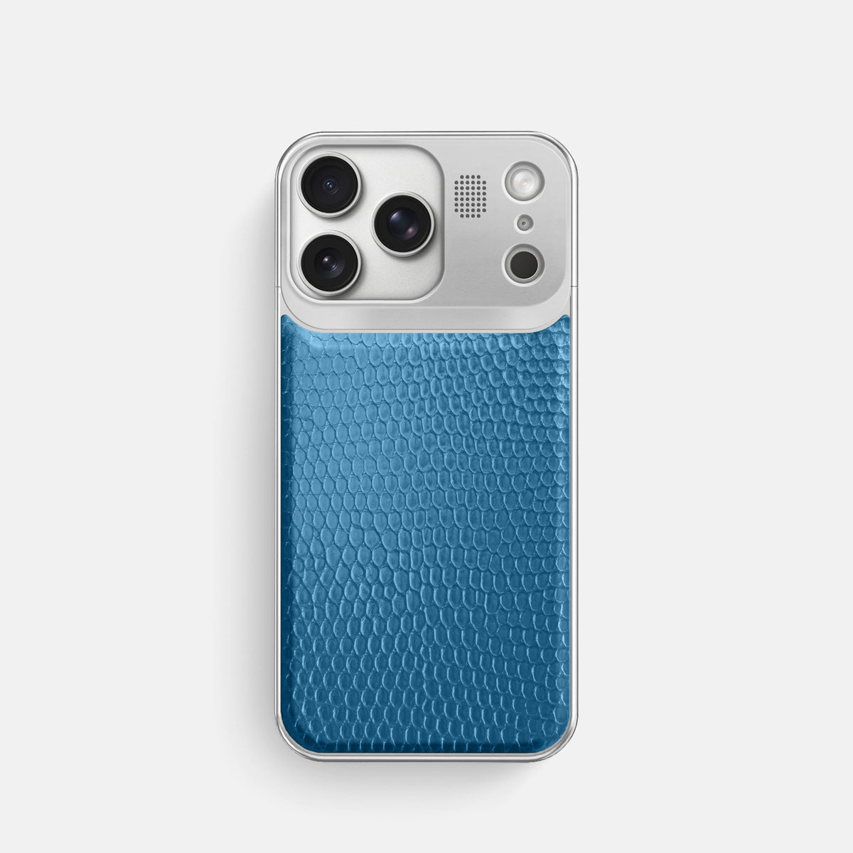 Metal Case For iPhone 17 Pro In Lizard -1 | Blue-Steel