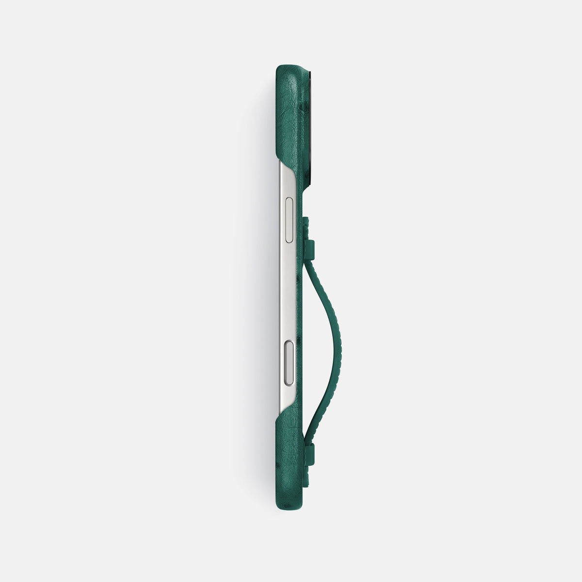 Center Handle For iPhone 17 Pro Max In Ostrich -2 | Forest-Green-Black