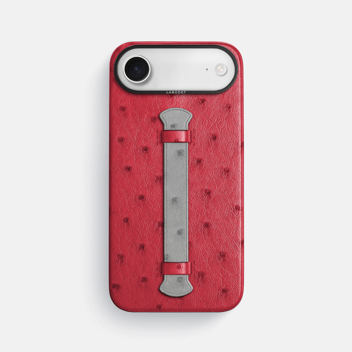 Center Handle Coloré For iPhone 17 Air In Ostrich -1 | Red-Black