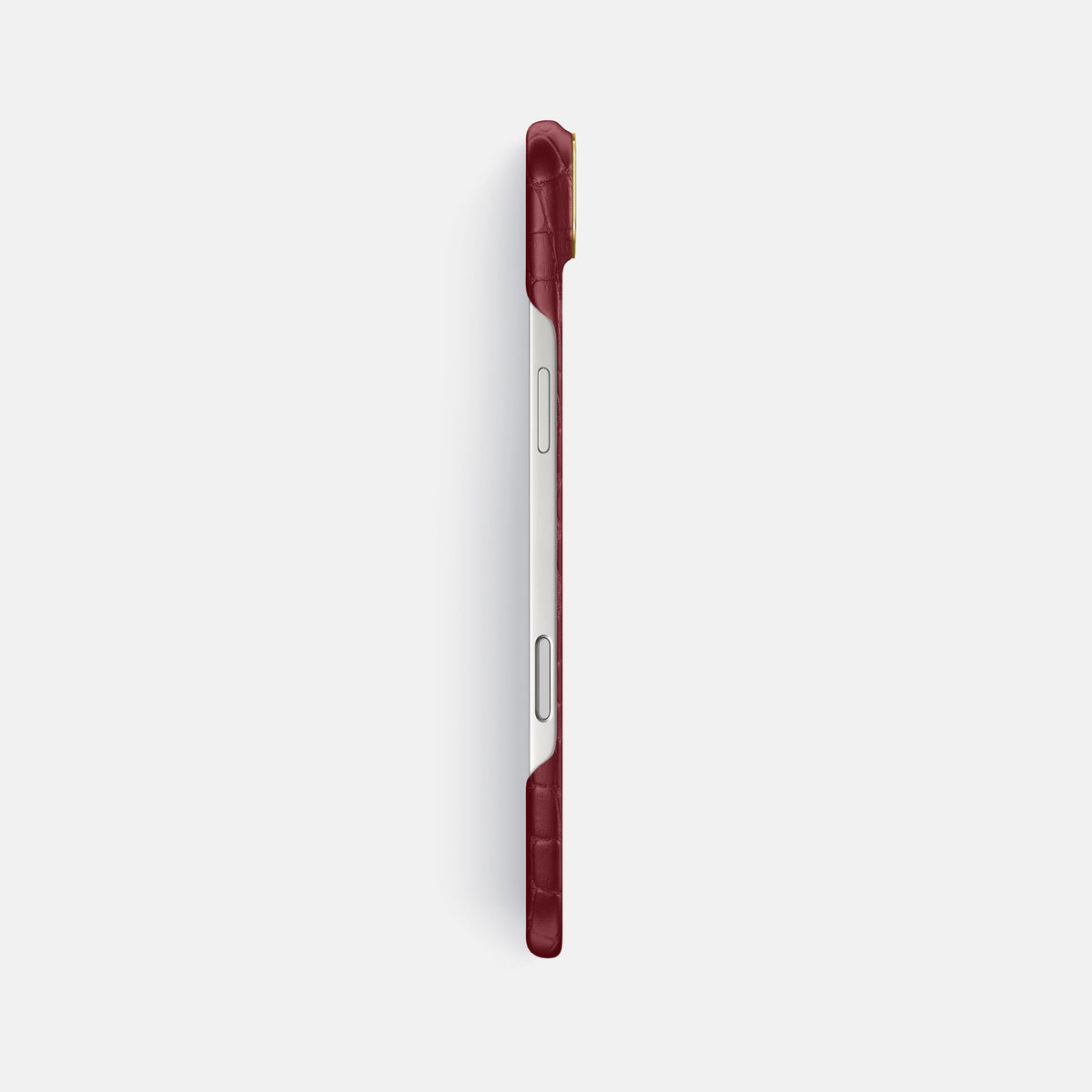 Classic Case For iPhone 17 Air In Alligator -3 | Burgundy-Gold