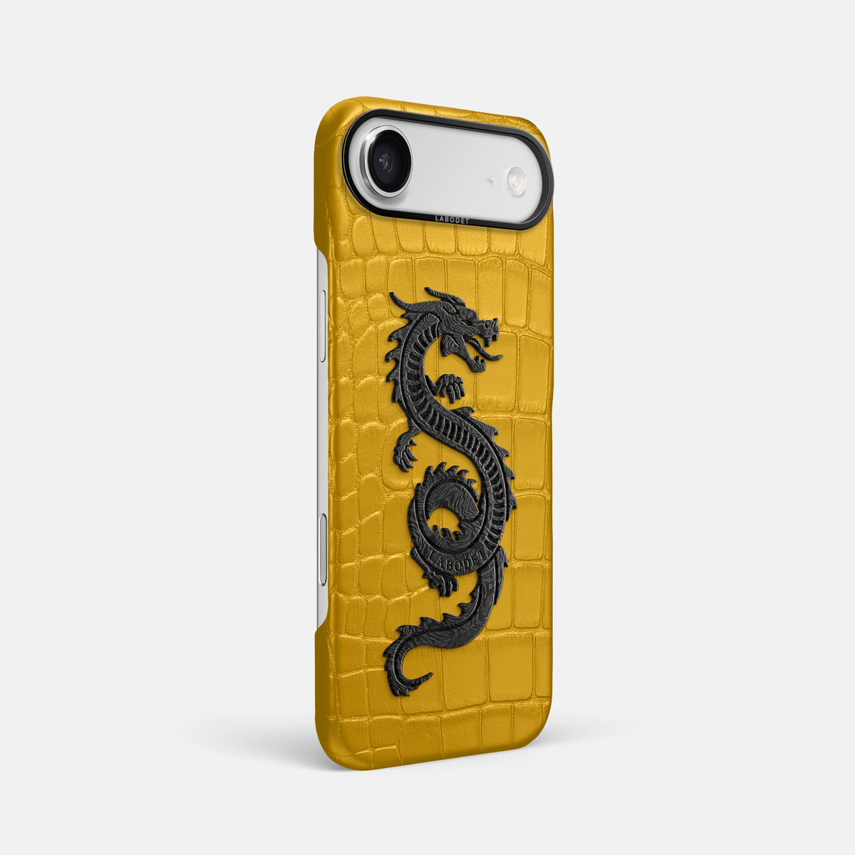 Classic Case With Carbon Dragon For iPhone 17 Air In Alligator -2 | Yellow-Black