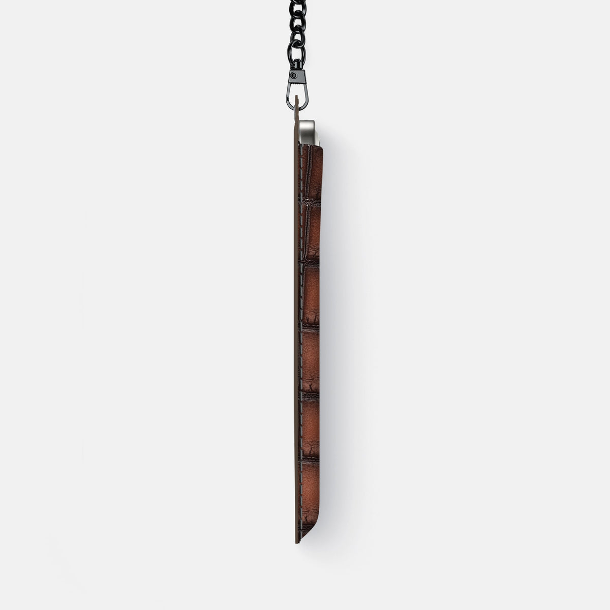 Crossbody Bag For iPhone 18 Pro Max In Patina Alligator -4 | Baobab-Black
