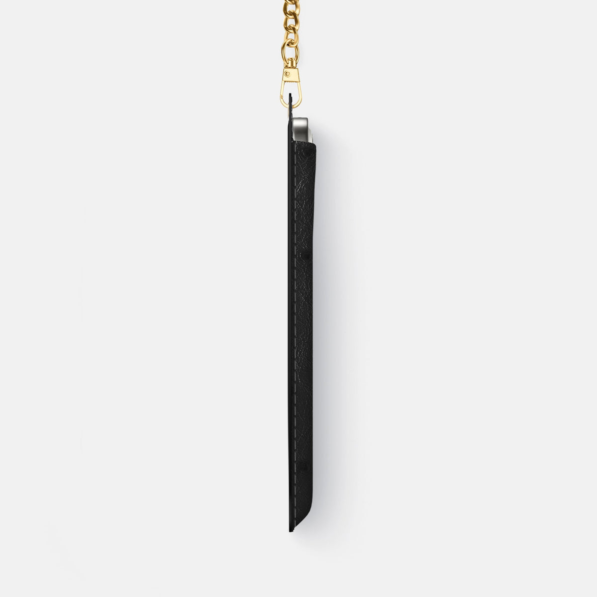 Crossbody Bag For iPhone 18 Pro Max In Ostrich -4 | Black-Gold