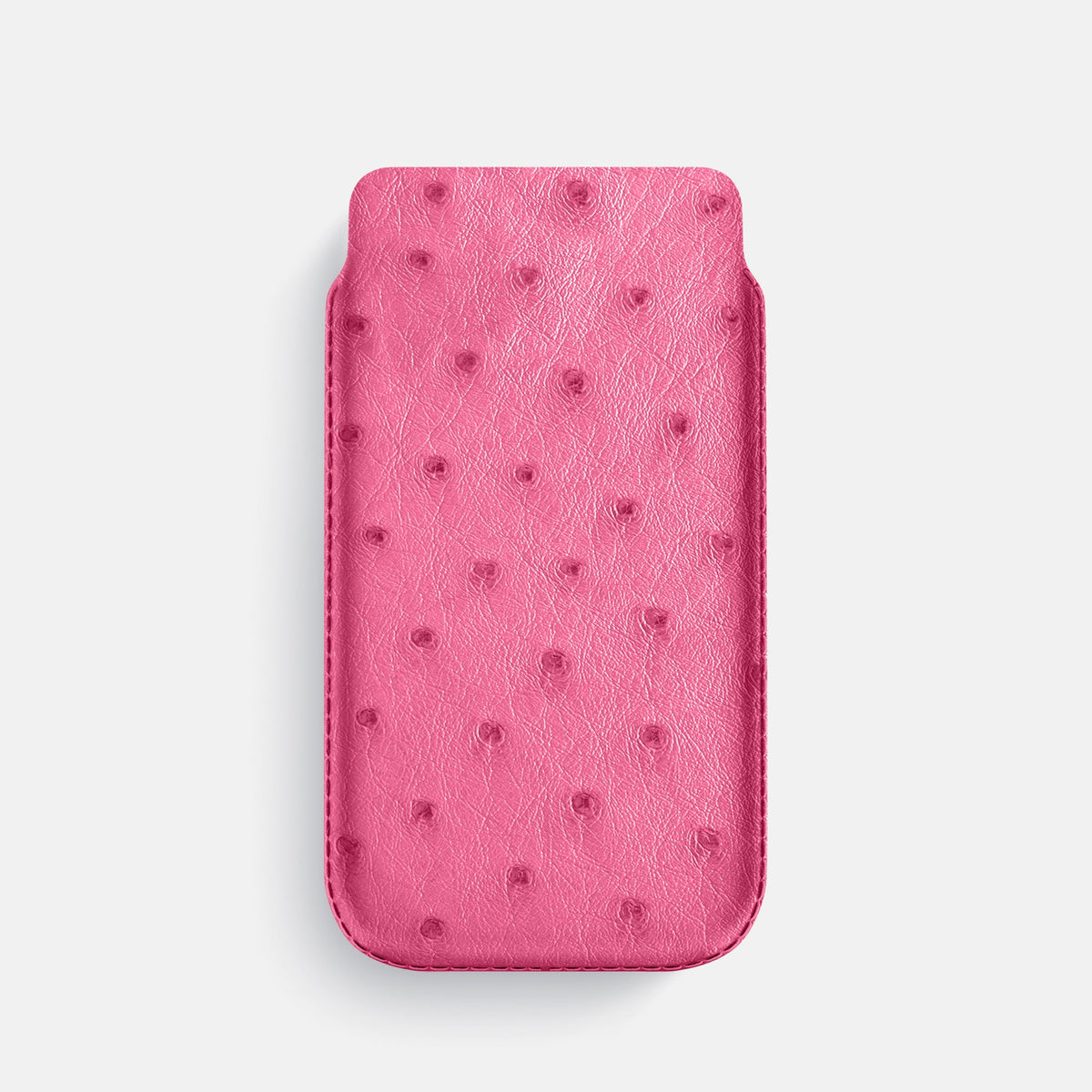 Pouch Case For iPhone 18 Pro In Ostrich -1 | Pink
