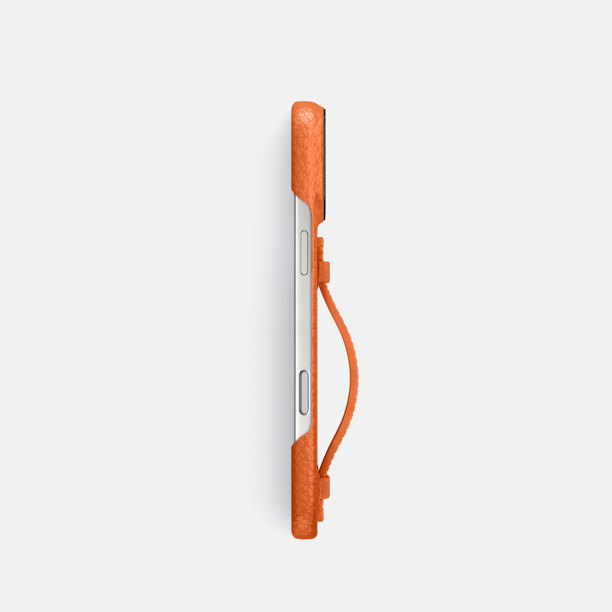 Center Handle For iPhone 17 Pro In Calf -2 | Orange-Black