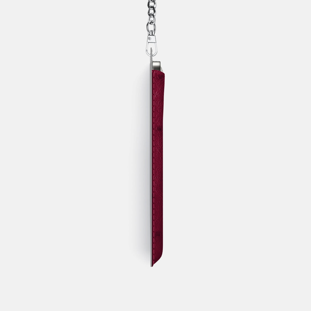 Crossbody Bag For iPhone 18 Pro In Ostrich -4 | Bordeaux-Steel