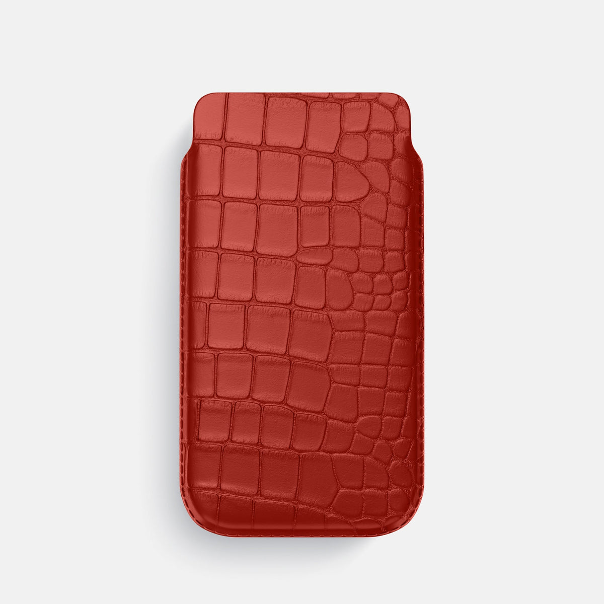 Pouch Case For iPhone 18 Pro In Alligator -1 | Red