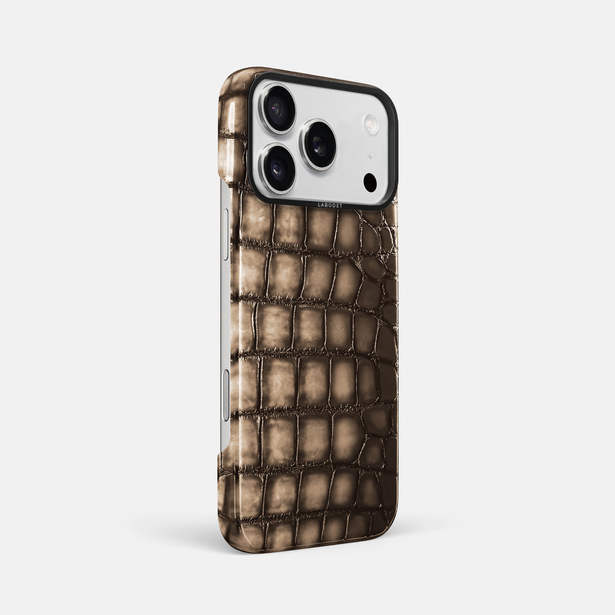 Classic Case For iPhone 17 Pro Max In Patina Alligator -2 | Etoupe-Black