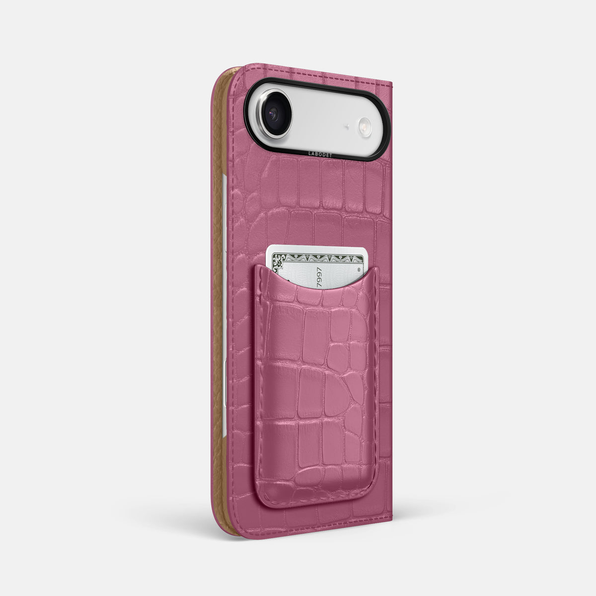 Folio Case with Card For iPhone 17 Air In Alligator -1 | Pink-Lagoon-Black