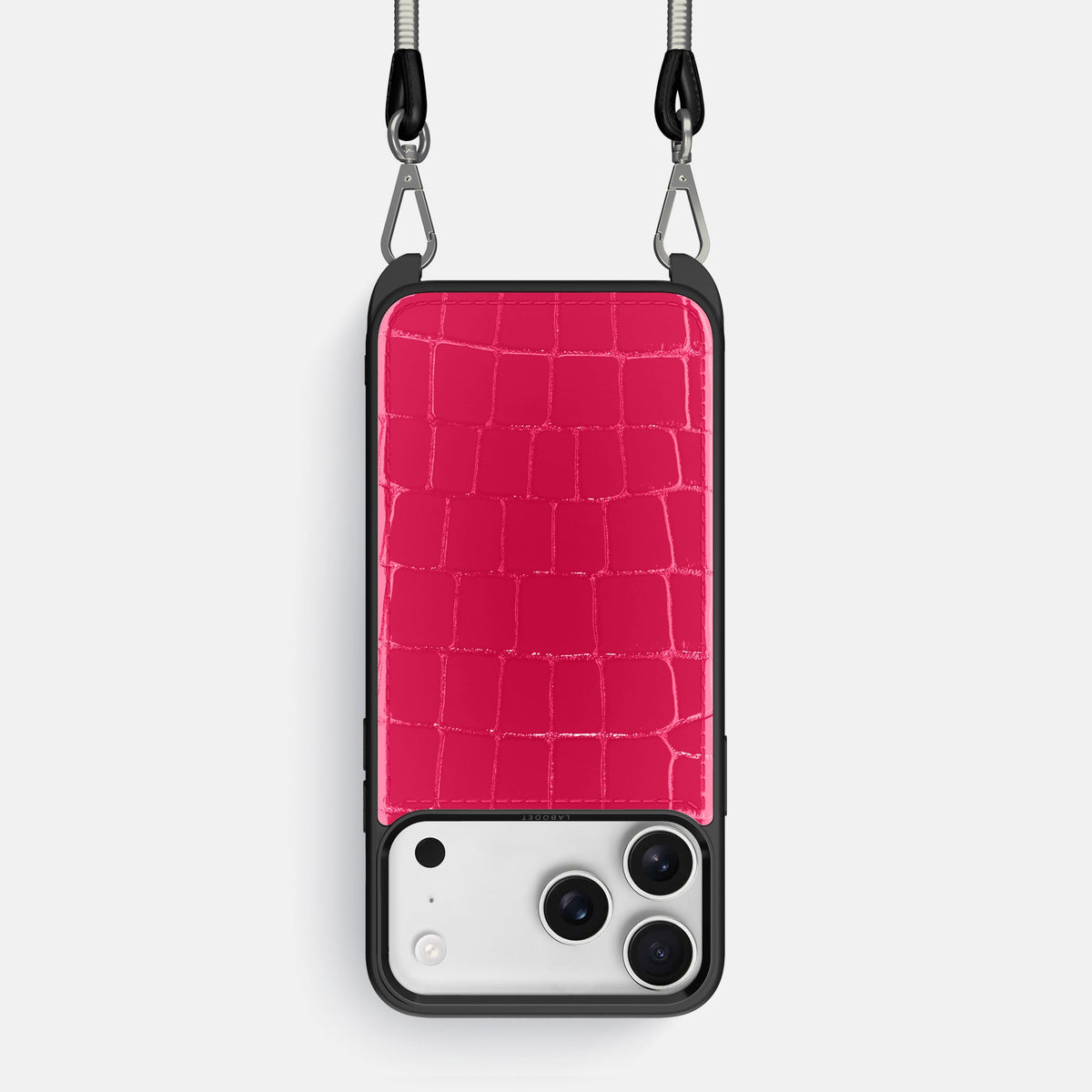 Crossbody Sport Case For iPhone 18 Pro In Shiny Alligator -1 | Pink-Panther
