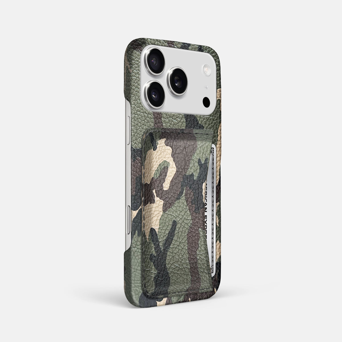 Slim Card Case For iPhone 17 Pro Max In Calf -2 | Camouflage