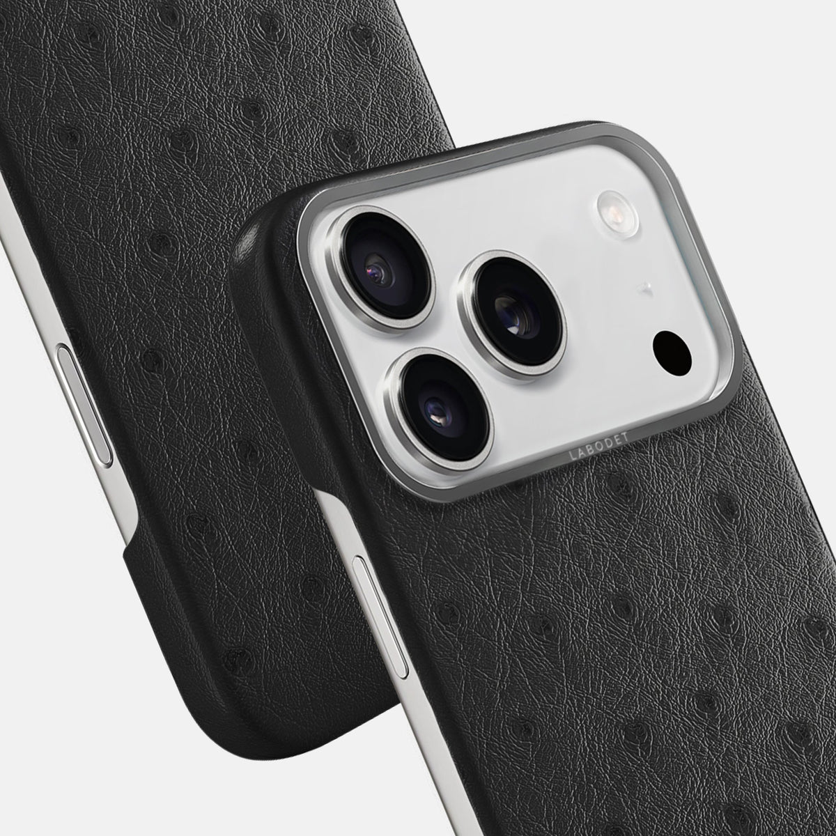 Classic Case For iPhone 18 Pro Max In Ostrich -6 | Black-Steel