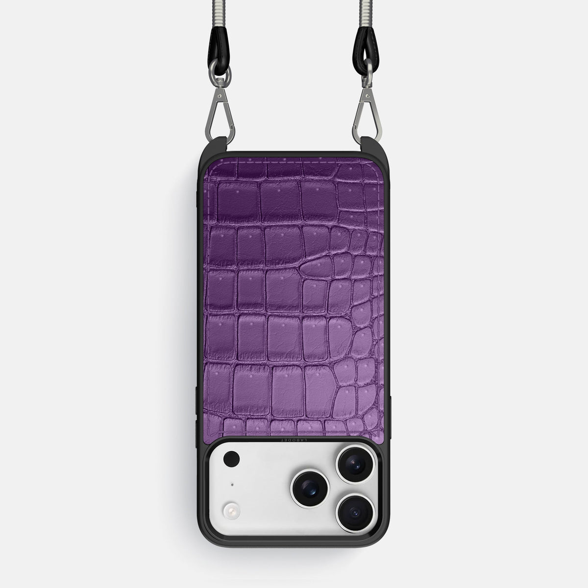 Crossbody Sport Case For iPhone 18 Pro In Porosus Crocodile -1 | Purple