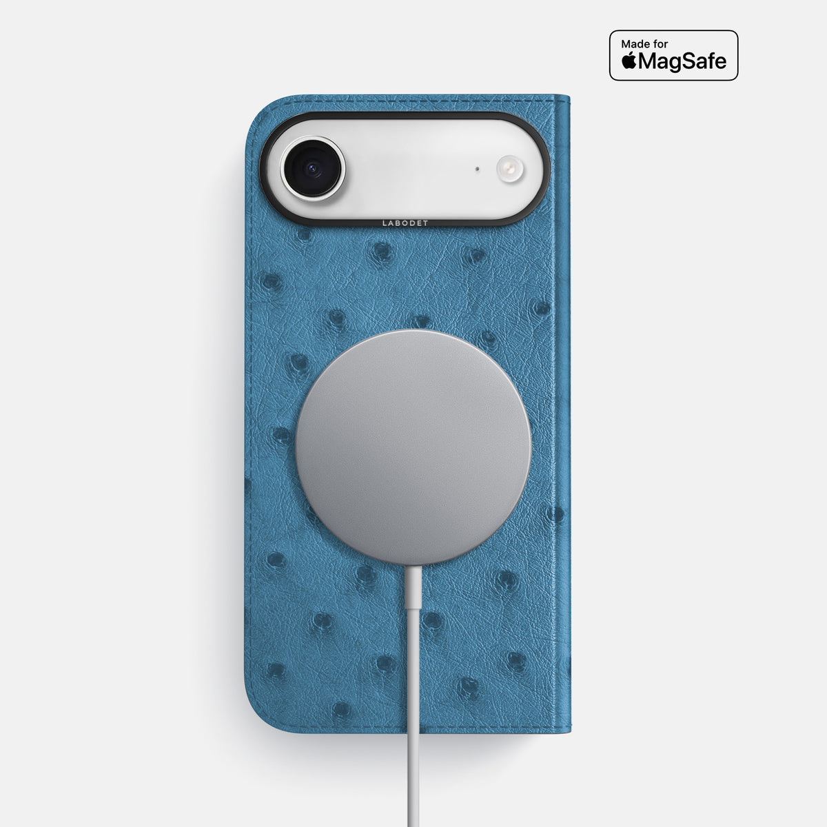Folio Case For iPhone 17 Air In Ostrich -3 | Blue-Jeans-Black