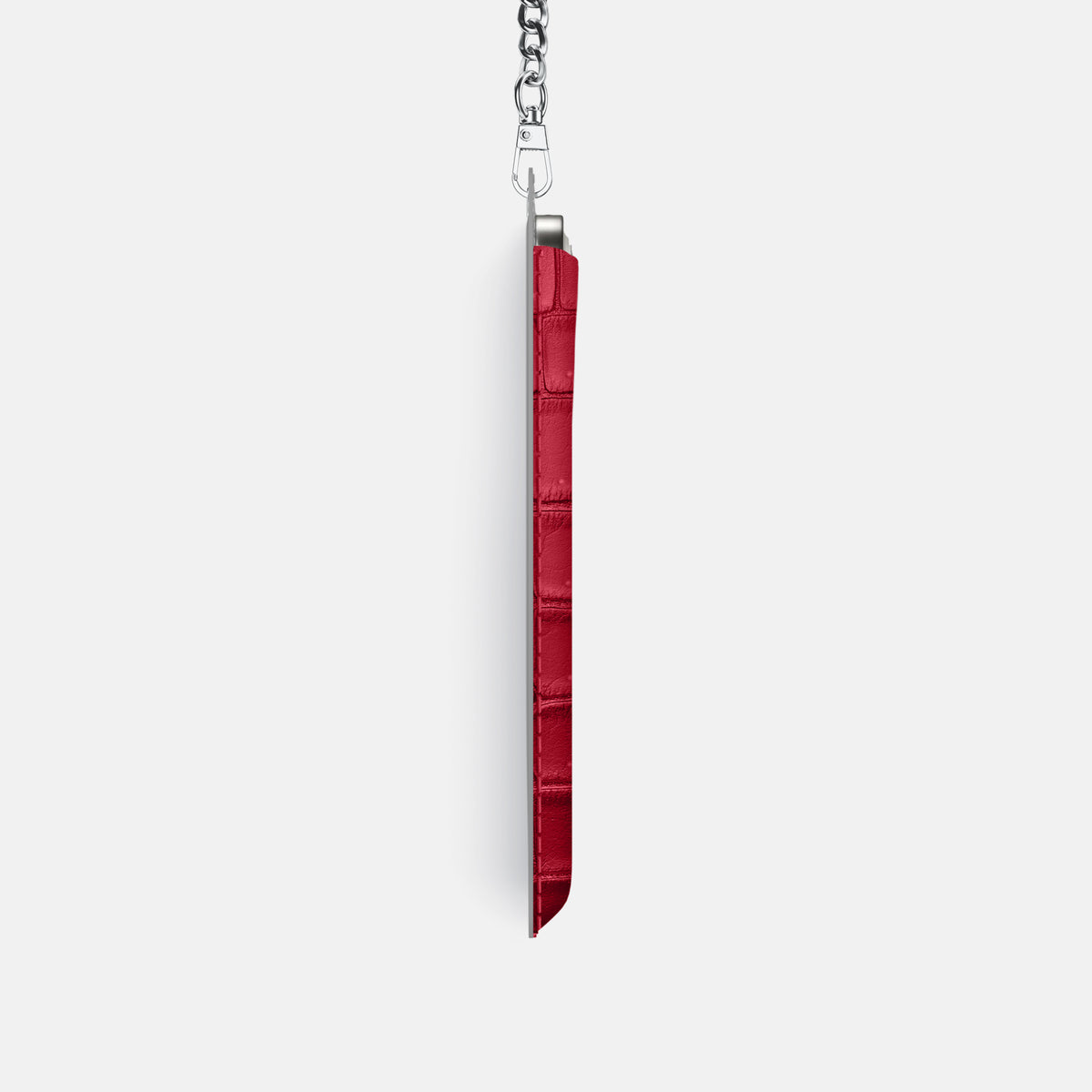 Crossbody Bag For iPhone 17 Pro In Porosus Crocodile -4 | Burgundy-Steel