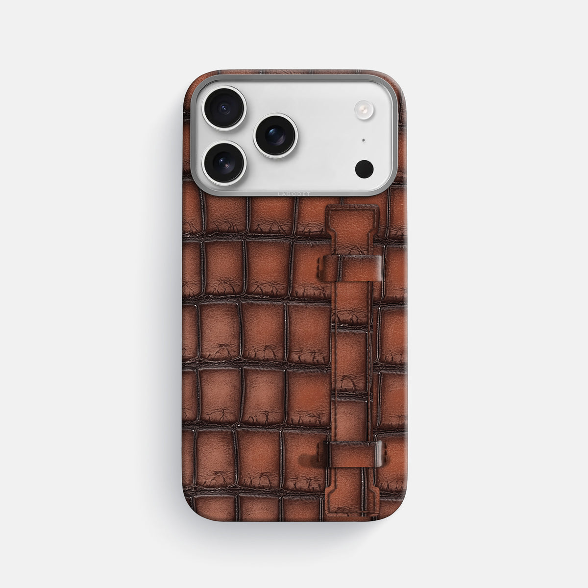 Handle Case For iPhone 17 Pro Max In Patina Alligator -1 | Baobab-Steel