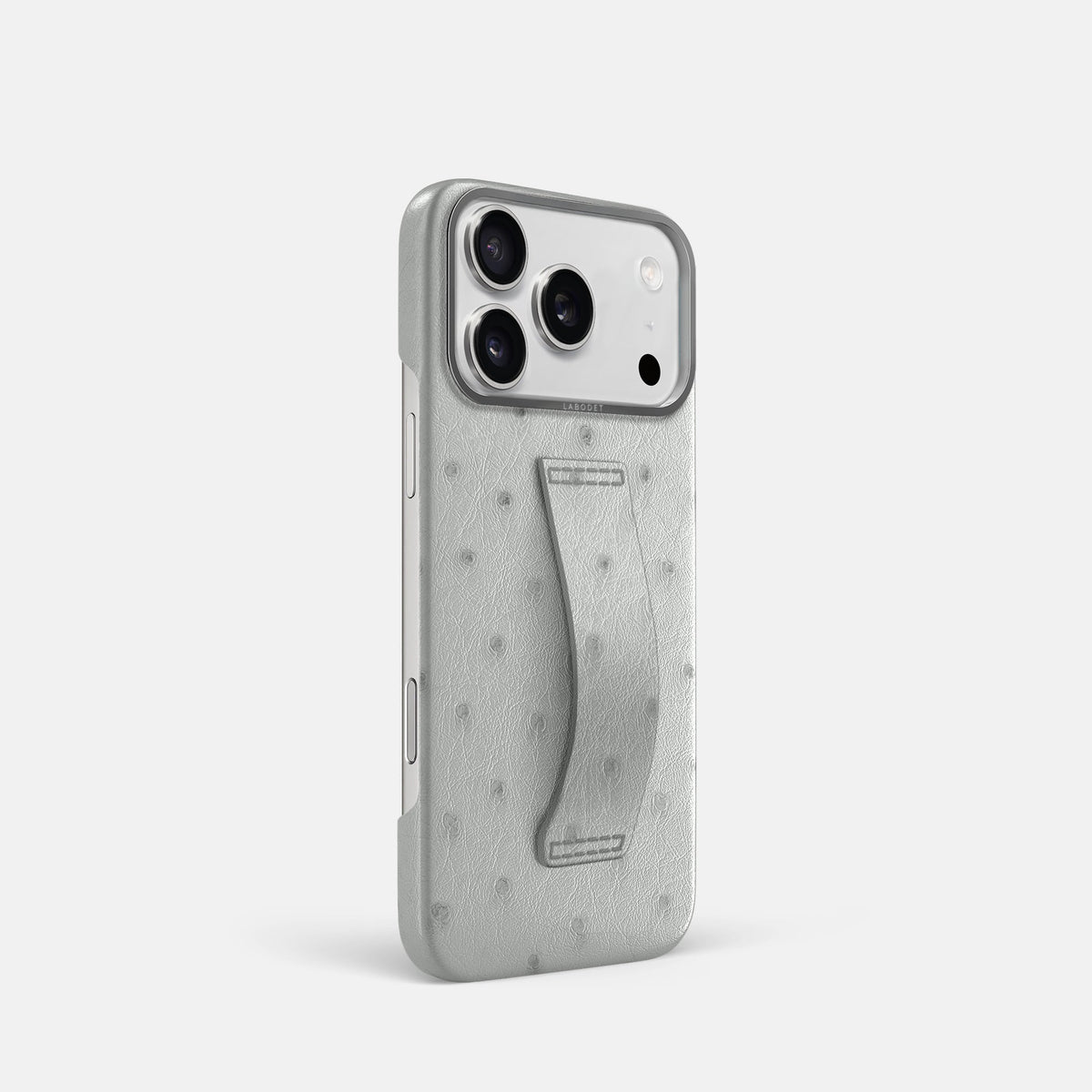 Finger Case For iPhone 18 Pro In Ostrich -2 | White-Steel