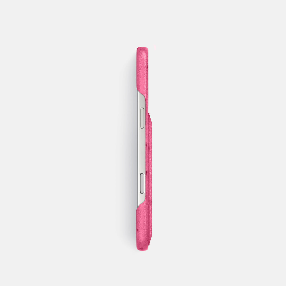 Slim Card Case For iPhone 17 Pro In Ostrich -3 | Pink