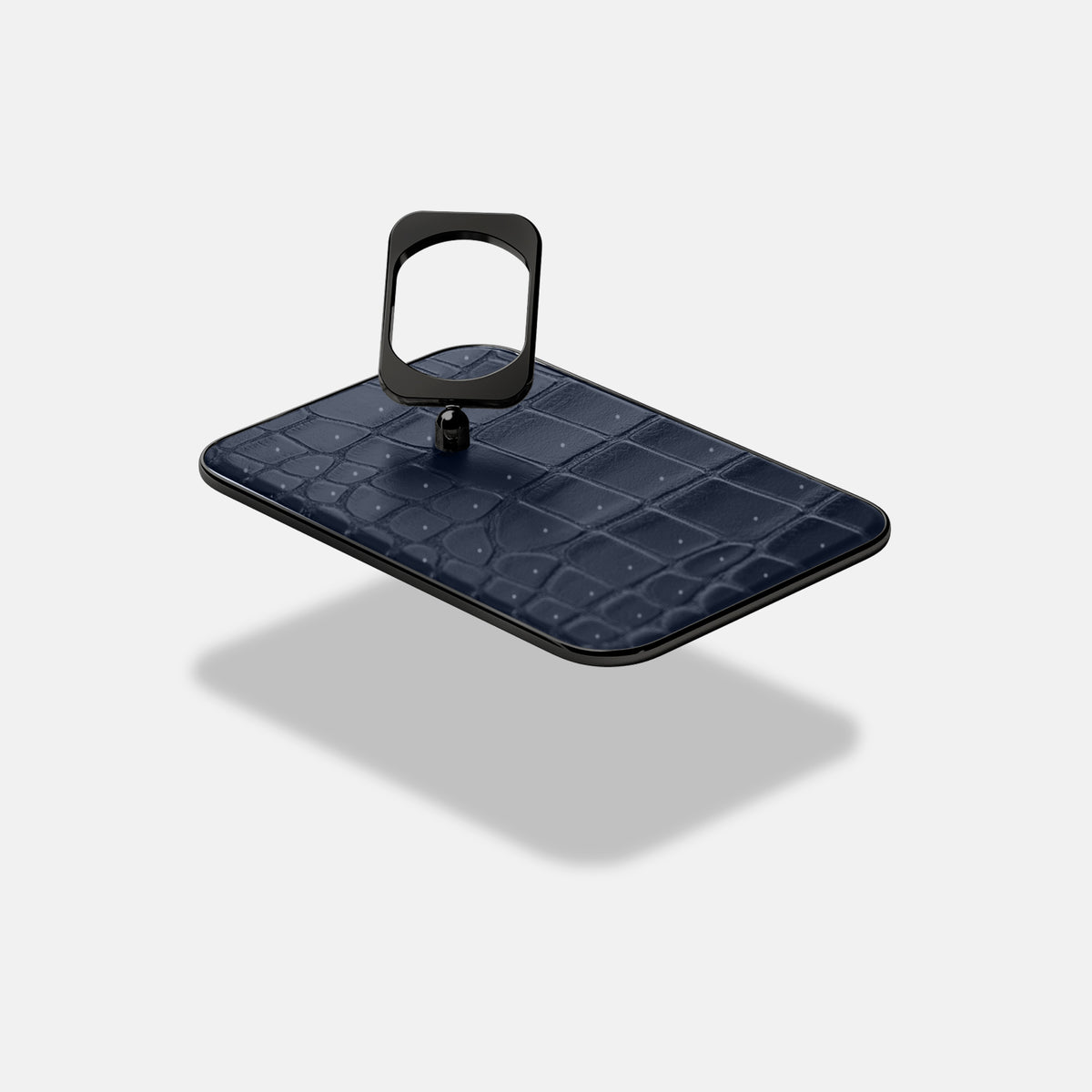 MagSafe Ring For iPhone 17 Air In Porosus Crocodile -4 | Deep-Blue-Sea-Black