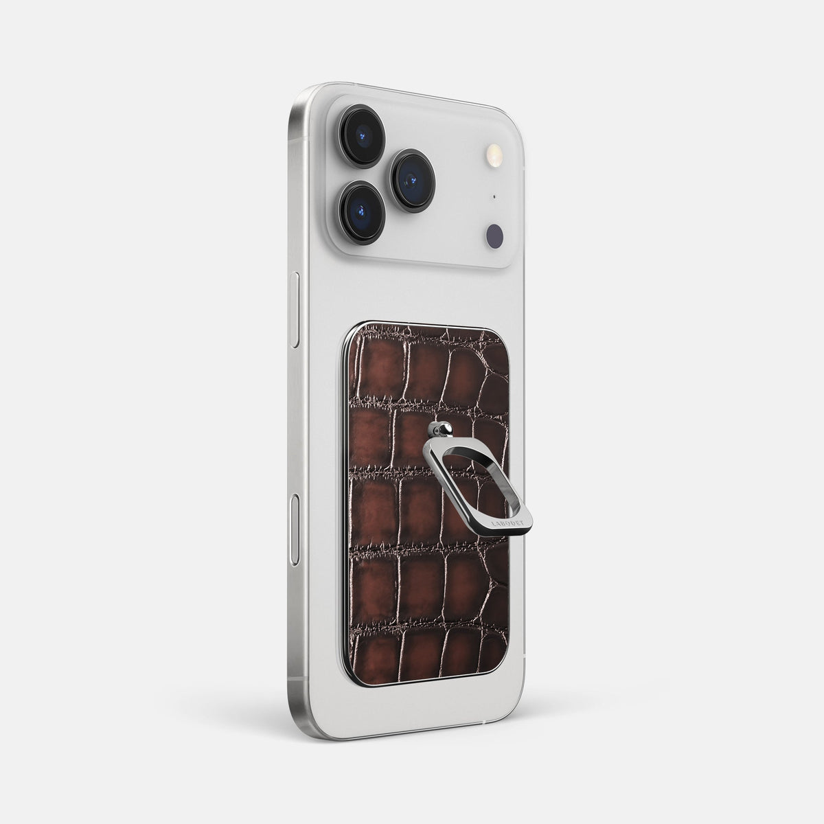 MagSafe Ring For iPhone 18 Pro Max In Patina Alligator -1 | Havana-Brown-Steel